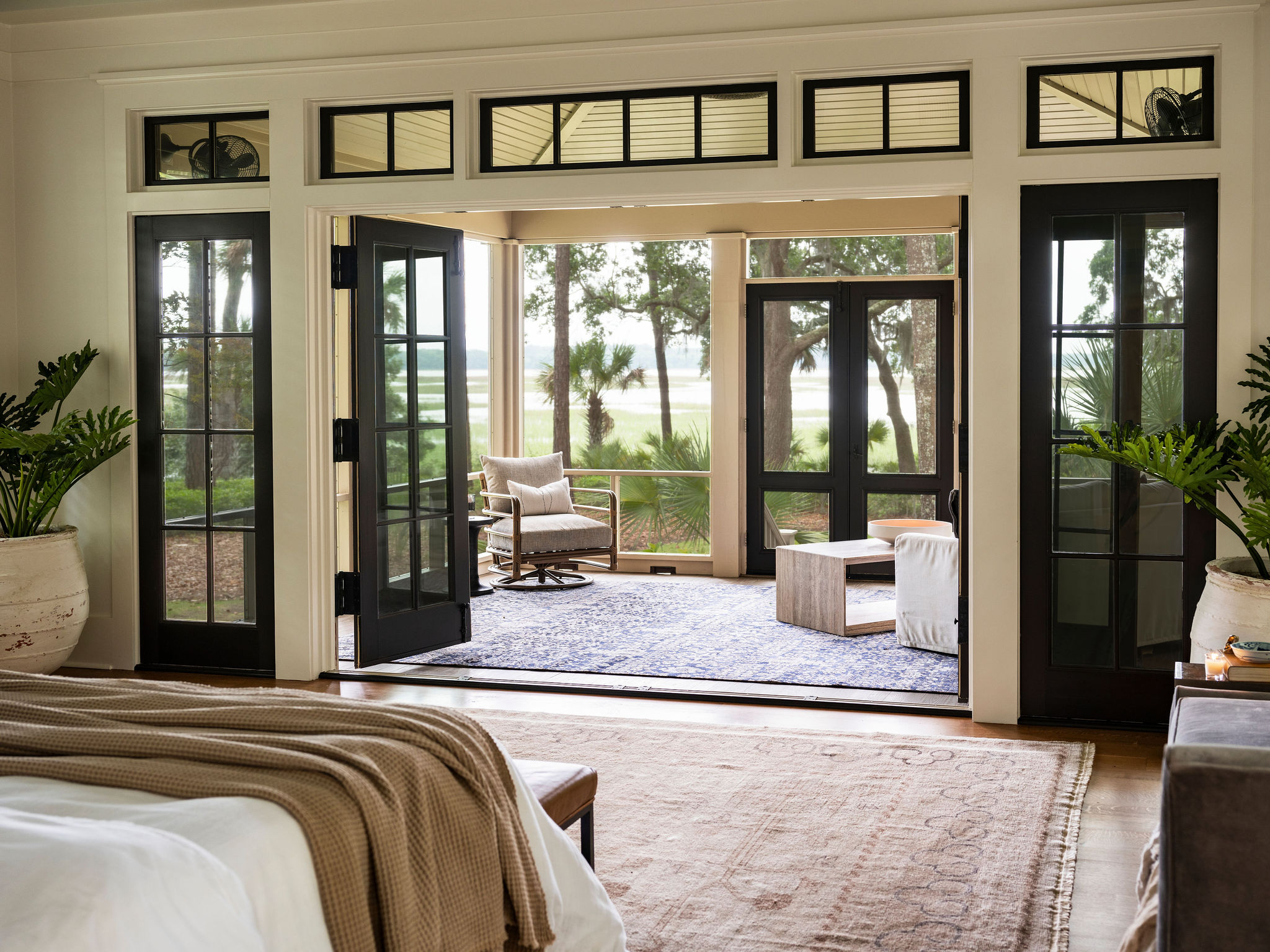 Island Retreat- Spring Island Primary Bedroom Overlooking Marsh